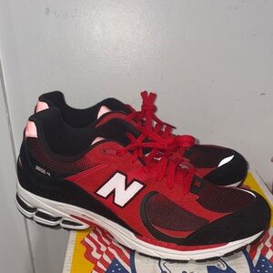 New Balance 2002R Red and Black Athletic Sneakers size 13